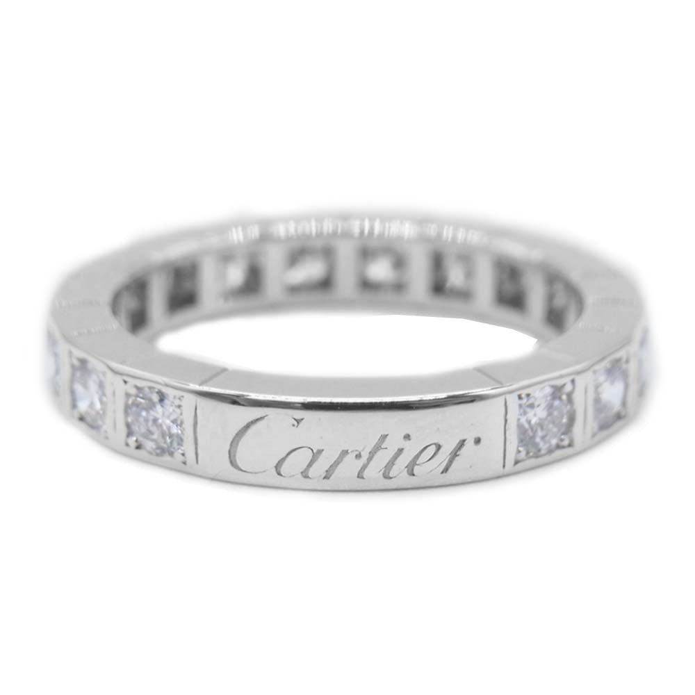 CARTIER カルティエ 750WG K18WG ラニエール フル ダイヤ リング シルバー系【極上美品】【中古】