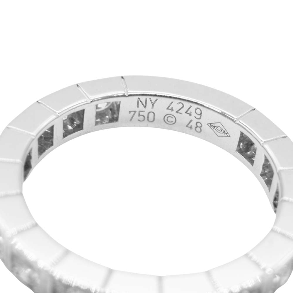 CARTIER カルティエ 750WG K18WG ラニエール フル ダイヤ リング シルバー系【極上美品】【中古】
