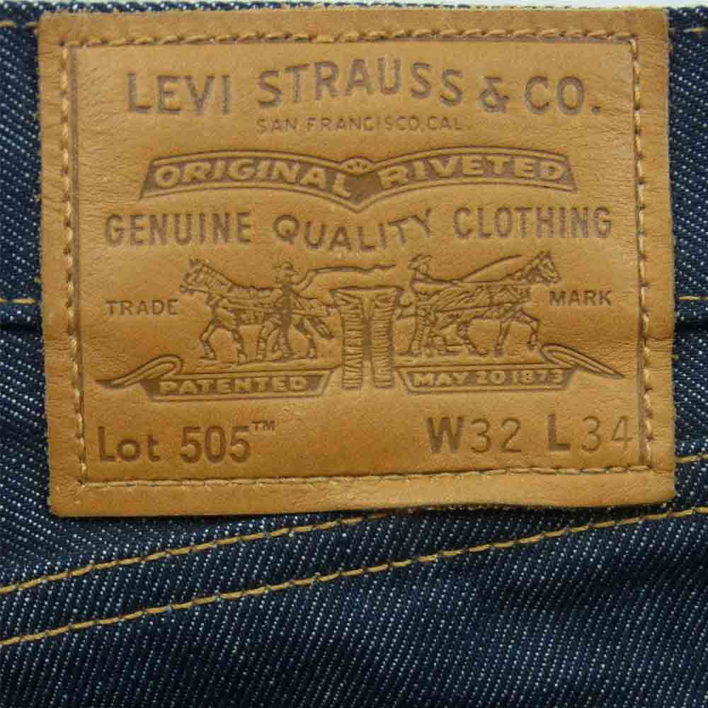 Levi's リーバイス 00505 1869 PREMIUM 505 BIG E プレミアム 耳付き 赤耳 復刻 レプリカ ビンテージ リジット デニム パンツ インディゴブルー系 W32 L34【美品】【中古】