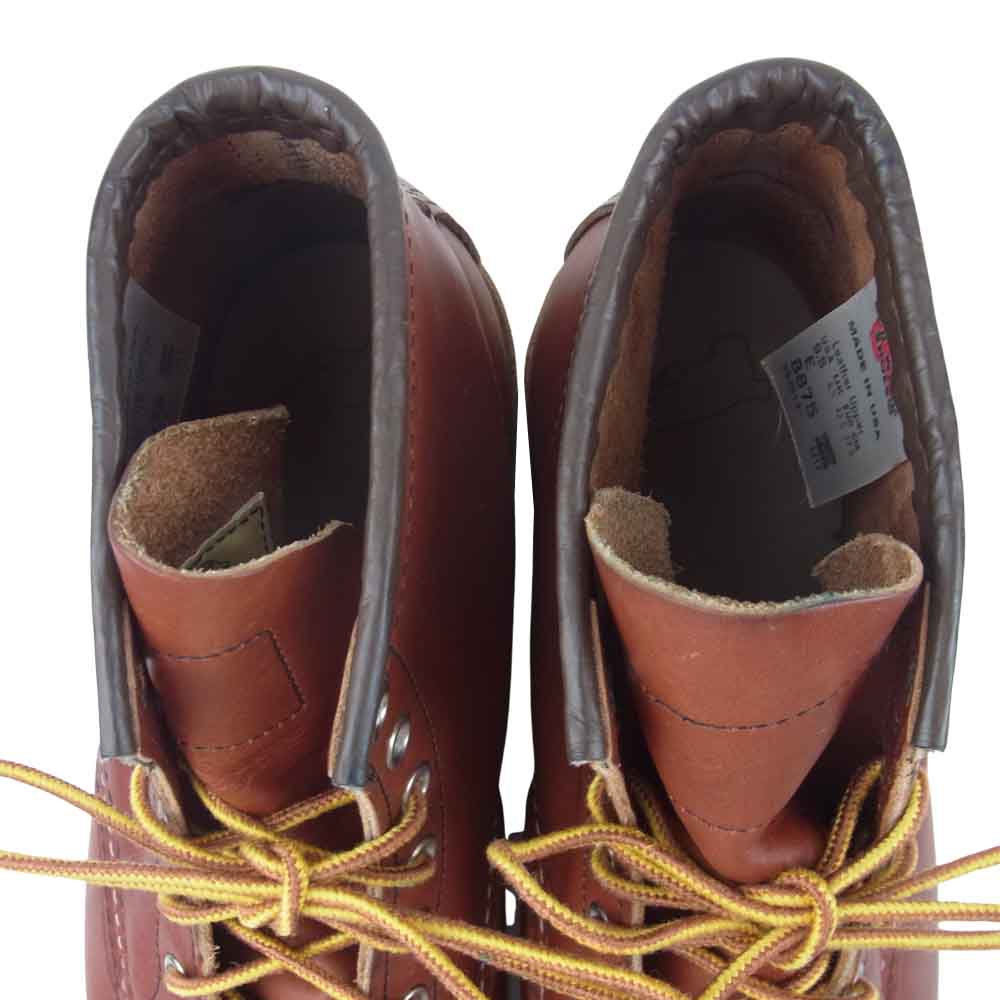 RED WING レッドウィング 8875 Irish Setter アイリッシュセッター クラシックワーク 6インチ モックトゥー オロラセットポーテージ ブーツ USA9.5E ブラウン系 27.5cm【美品】【中古】