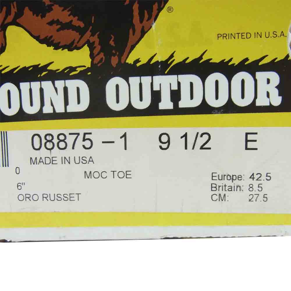 RED WING レッドウィング 8875 Irish Setter アイリッシュセッター クラシックワーク 6インチ モックトゥー オロラセットポーテージ ブーツ USA9.5E ブラウン系 27.5cm【美品】【中古】