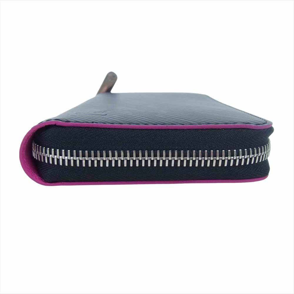 LOUIS VUITTON ルイ・ヴィトン M64838 エピ ジッピー ラウンド ファスナー 長財布 ブラック系 ピンク系【美品】【中古】