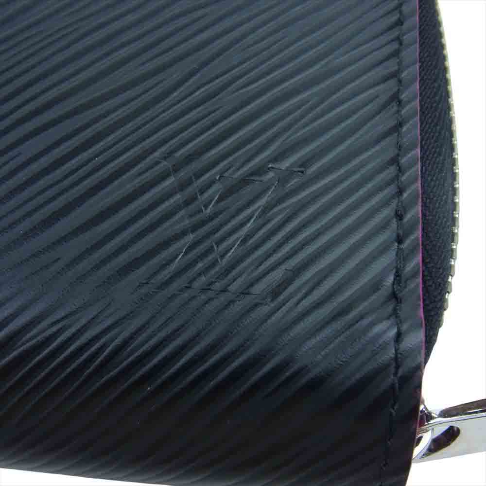 LOUIS VUITTON ルイ・ヴィトン M64838 エピ ジッピー ラウンド ファスナー 長財布 ブラック系 ピンク系【美品】【中古】