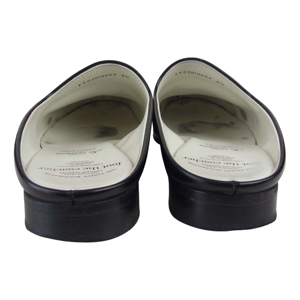 foot the coacher フットザコーチャー FTC2012007 OPERA SANDAL オペラ サンダル スリッポン シューズ ブラック系 8.5【中古】