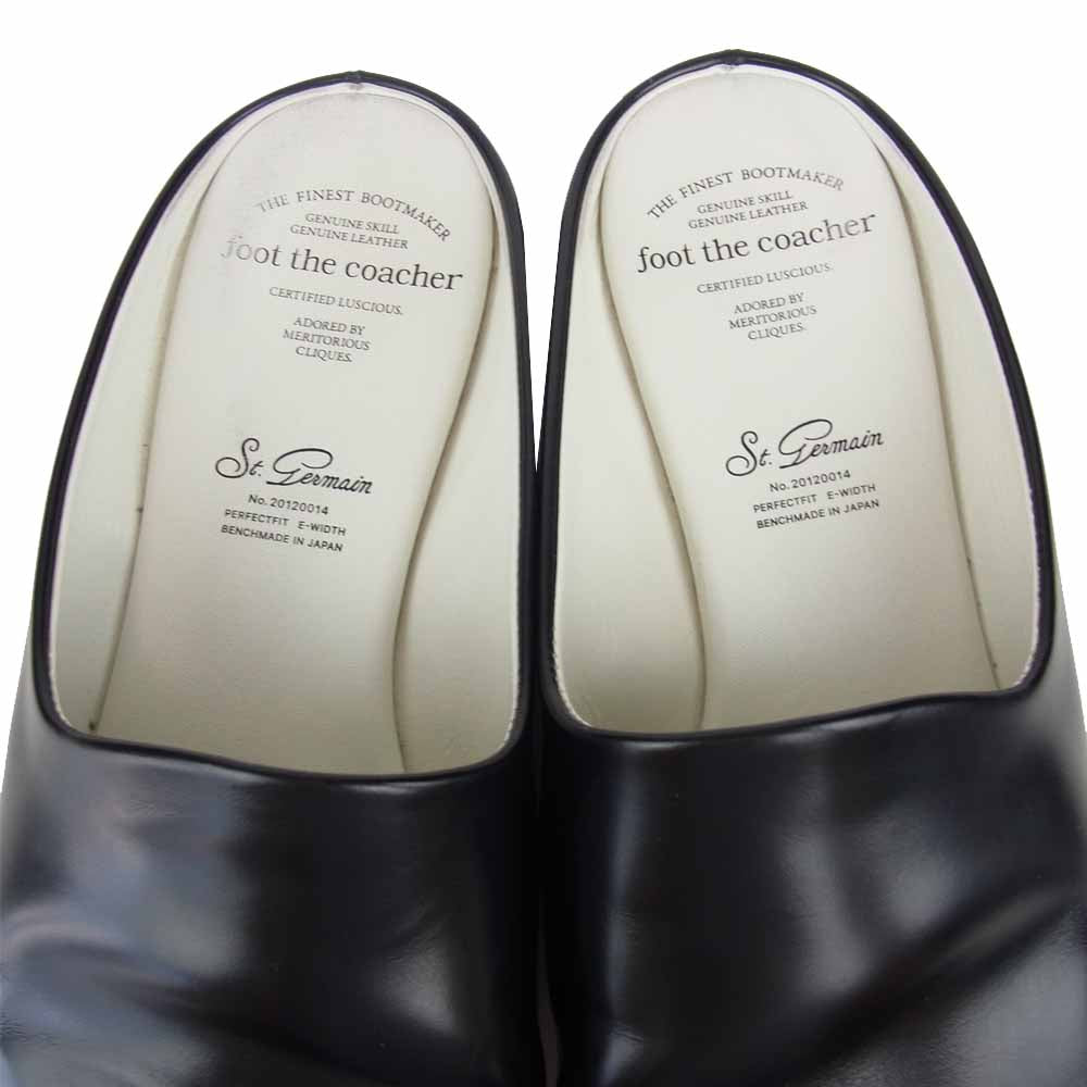 foot the coacher フットザコーチャー FTC2012007 OPERA SANDAL オペラ サンダル スリッポン シューズ ブラック系 8.5【中古】