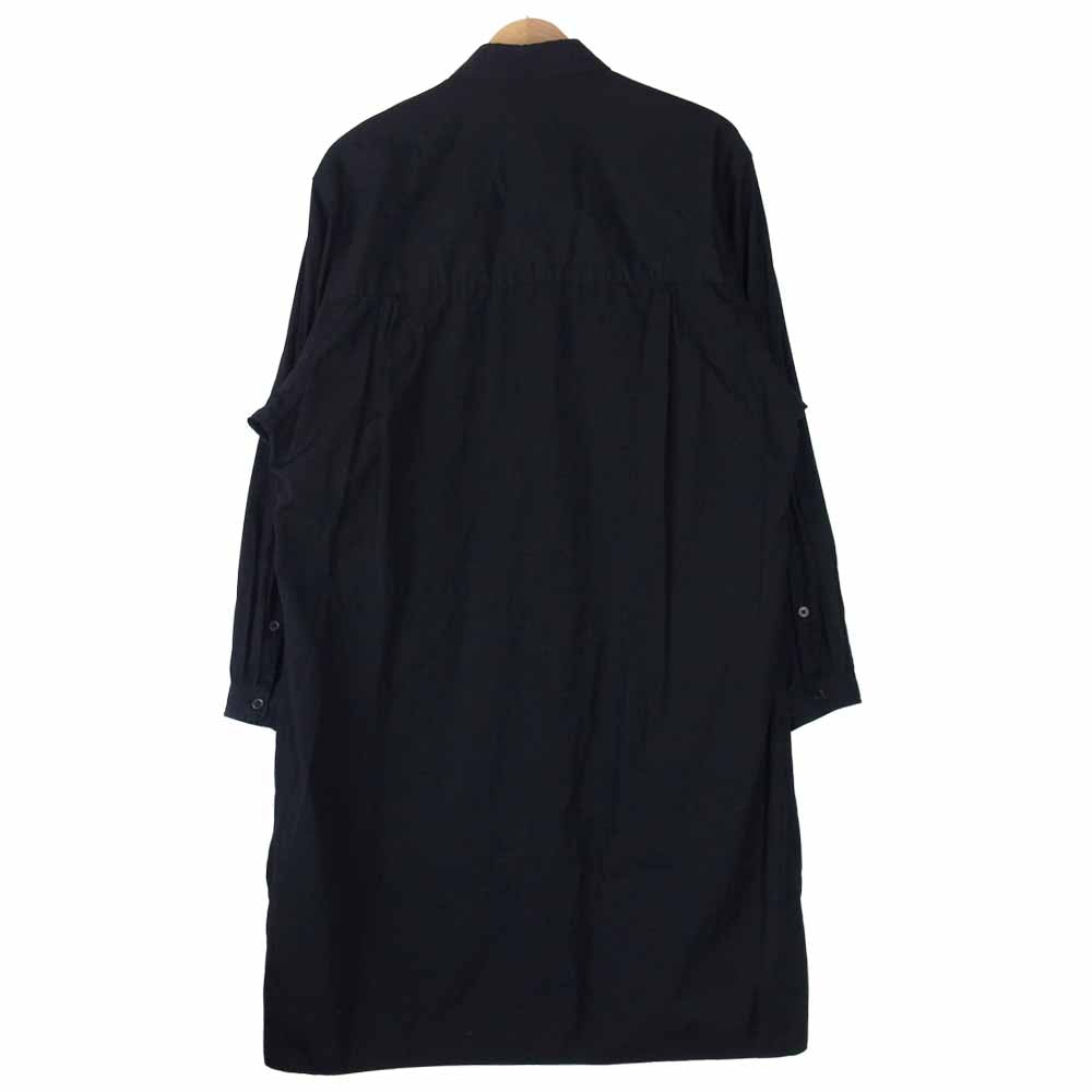 Yohji Yamamoto ヨウジヤマモト 19SS HH-B05-001 POUR HOMME プールオム 環縫い洗い 後ろロング丈 シャツ ブラック系 1【中古】