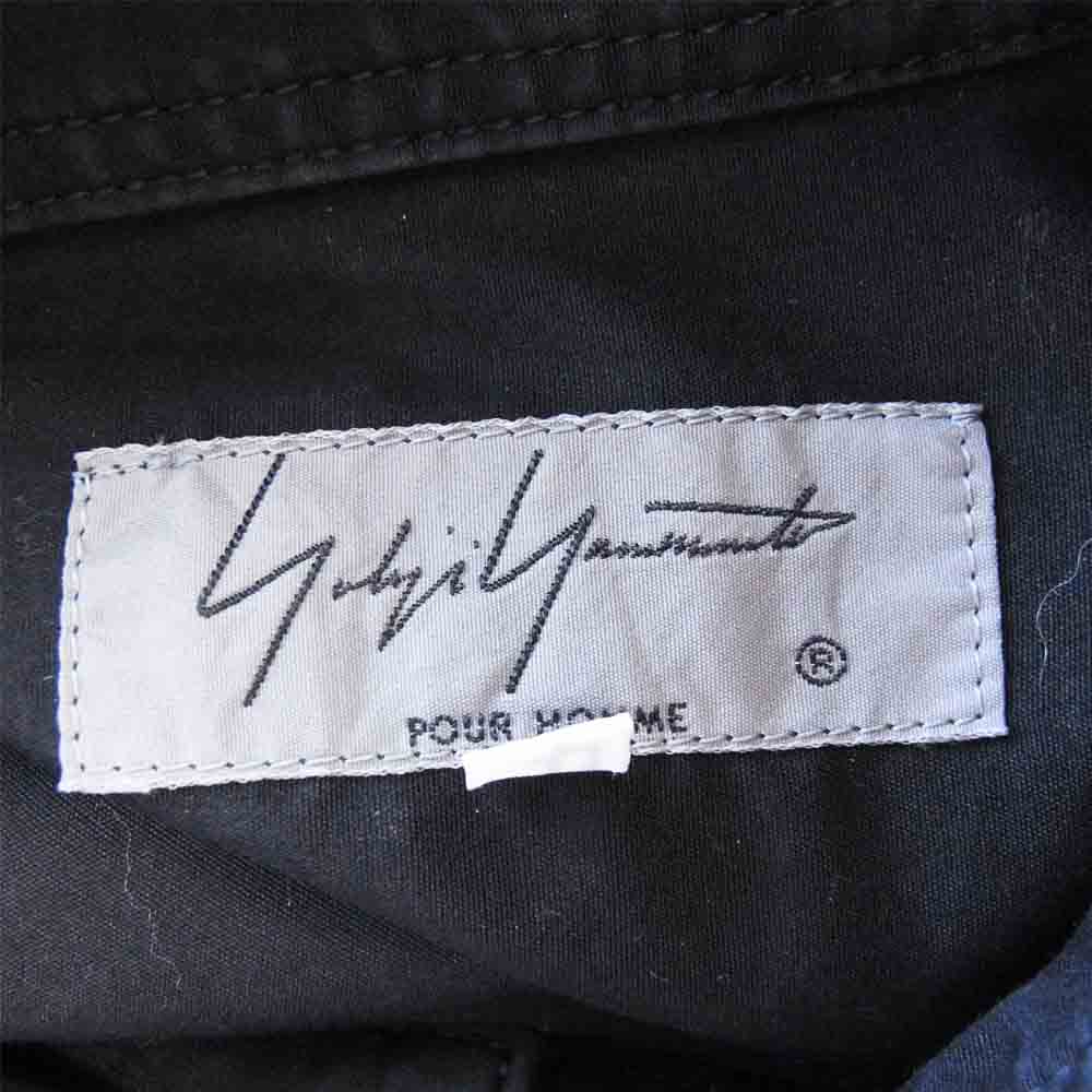 Yohji Yamamoto ヨウジヤマモト 19SS HH-B05-001 POUR HOMME プールオム 環縫い洗い 後ろロング丈 シャツ ブラック系 1【中古】