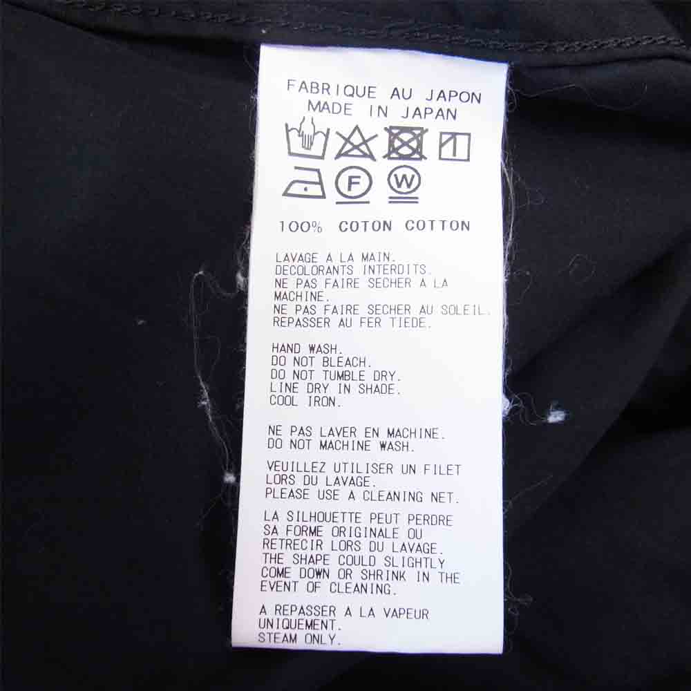 Yohji Yamamoto ヨウジヤマモト 19SS HH-B05-001 POUR HOMME プールオム 環縫い洗い 後ろロング丈 シャツ ブラック系 1【中古】