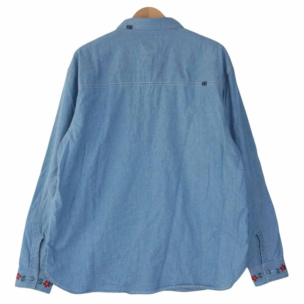 リベレイダース  PEACE CHAMBRAY SHIRT ピース シャンブレー シャツ インディゴブルー系 XL【中古】