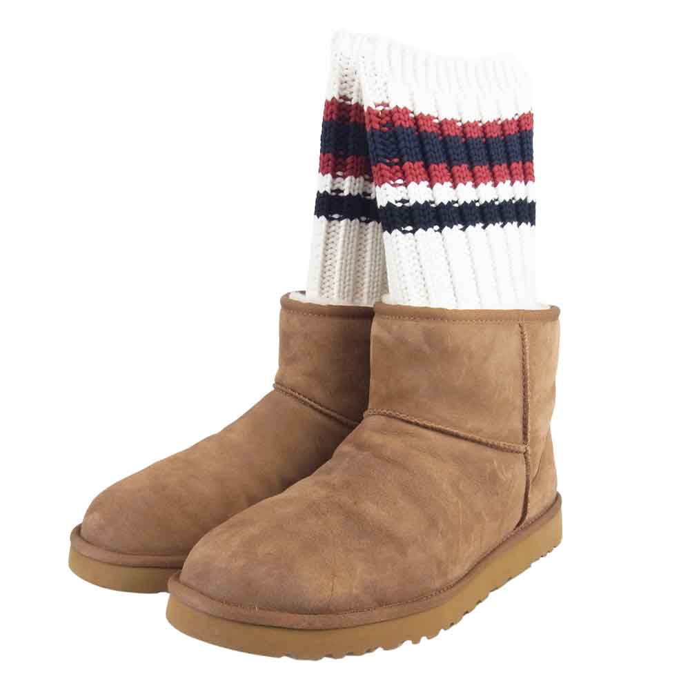 Sacai サカイ 18AW  UGG アグ Knit Classic Short Boots ムートン ブーツ ベージュ系 30【極上美品】【中古】