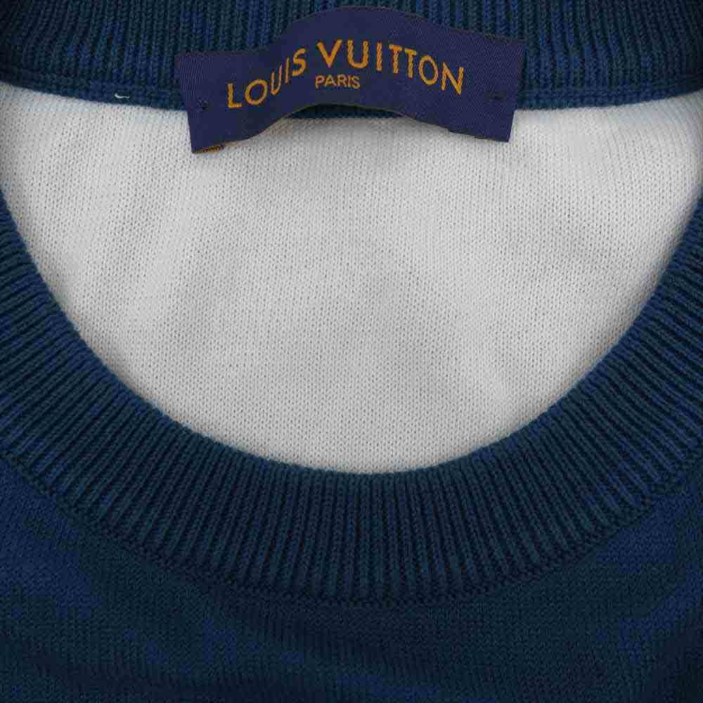 LOUIS VUITTON ルイ・ヴィトン 20AW 1A8A1V 国内正規品 Gradient Monogram Crewneck ヴァージルアブロー グラディエント グラデーション モノグラム クルーネック グリーン系 L【美品】【中古】