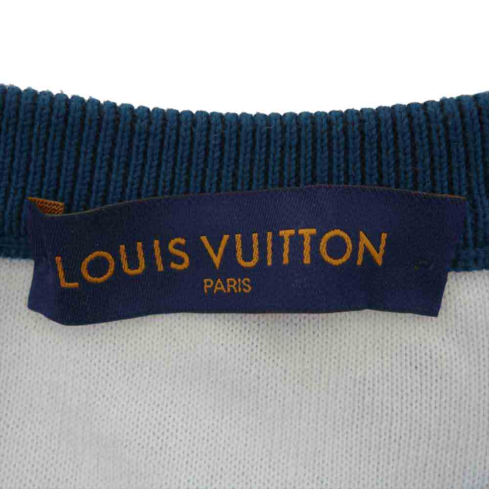LOUIS VUITTON ルイ・ヴィトン 20AW 1A8A1V 国内正規品 Gradient Monogram Crewneck ヴァージルアブロー グラディエント グラデーション モノグラム クルーネック グリーン系 L【美品】【中古】