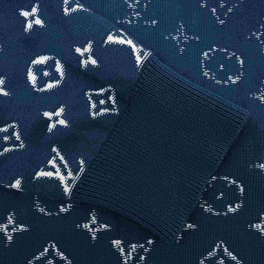 LOUIS VUITTON ルイ・ヴィトン 20AW 1A8A1V 国内正規品 Gradient Monogram Crewneck ヴァージルアブロー グラディエント グラデーション モノグラム クルーネック グリーン系 L【美品】【中古】