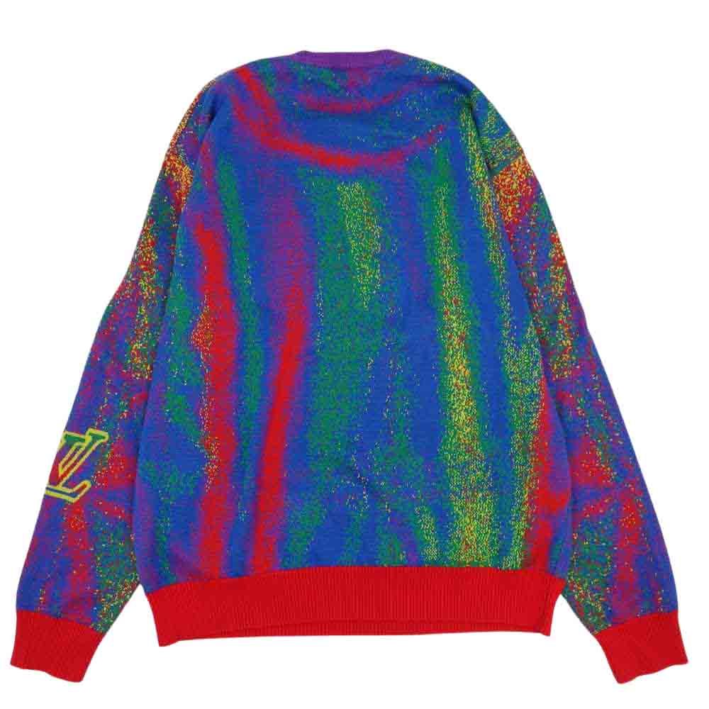 LOUIS VUITTON ルイ・ヴィトン 20SS 1A7X9X 国内正規品 LV Jacquard Crewneck ヴァージルアブロー ジャガード クルーネック マルチカラー系 L【美品】【中古】