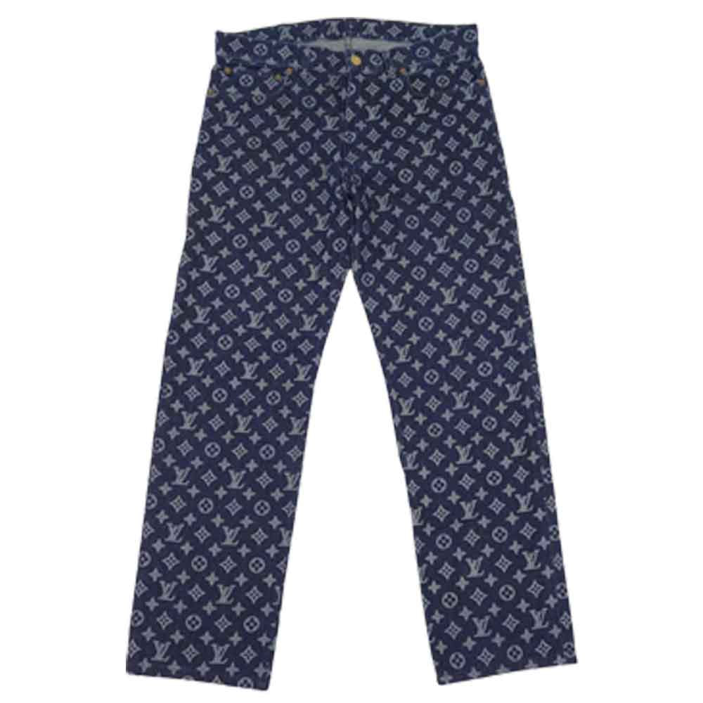 LOUIS VUITTON ルイ・ヴィトン 18AW 1A47WG Monogram Jeans モノグラム デニムパンツ インディゴブルー系 32【中古】