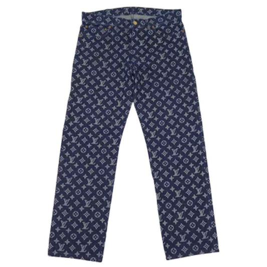 LOUIS VUITTON ルイ・ヴィトン 18AW 1A47WG Monogram Jeans モノグラム デニムパンツ インディゴブルー系 32【中古】