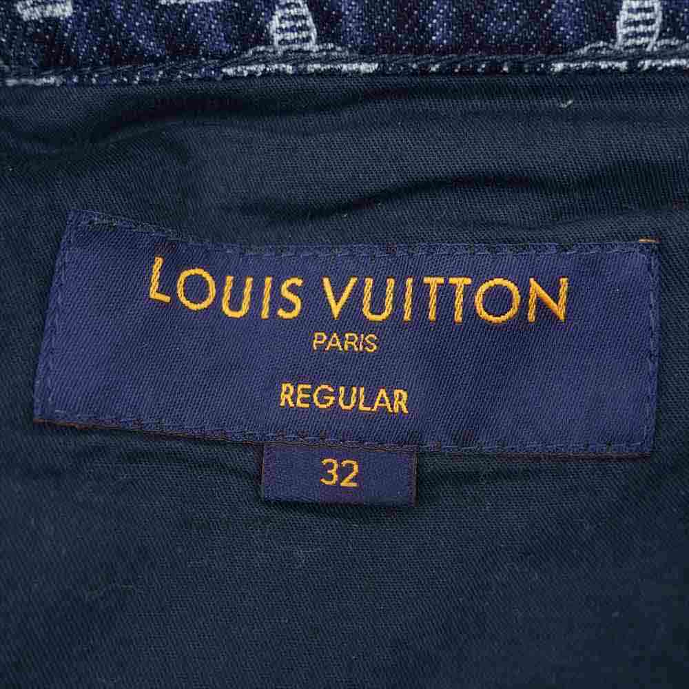 LOUIS VUITTON ルイヴィトン 19AW Monogram Slim Jeans モノグラム総柄ロゴデニムパンツ インディゴ RM192M QJQ HHD20W