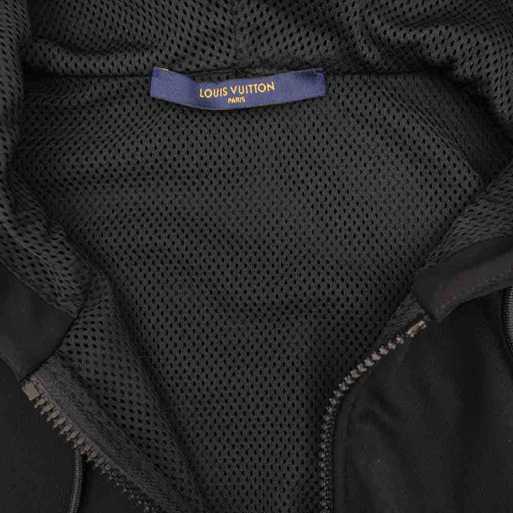 LOUIS VUITTON ルイ・ヴィトン 20AW HJY14W × NIGO ニゴー 国内正規品 LV ロゴ ナイロン ジップアップ パーカー ブラック系 L【美品】【中古】