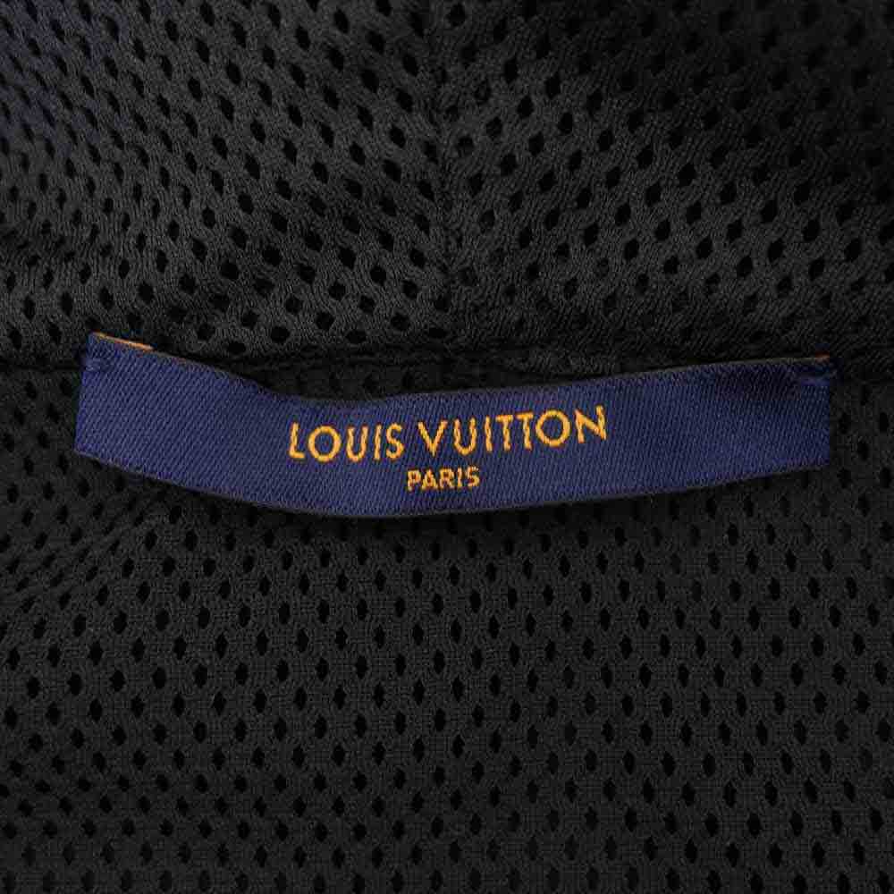 LOUIS VUITTON ルイ・ヴィトン 20AW HJY14W × NIGO ニゴー 国内正規品 LV ロゴ ナイロン ジップアップ パーカー ブラック系 L【美品】【中古】