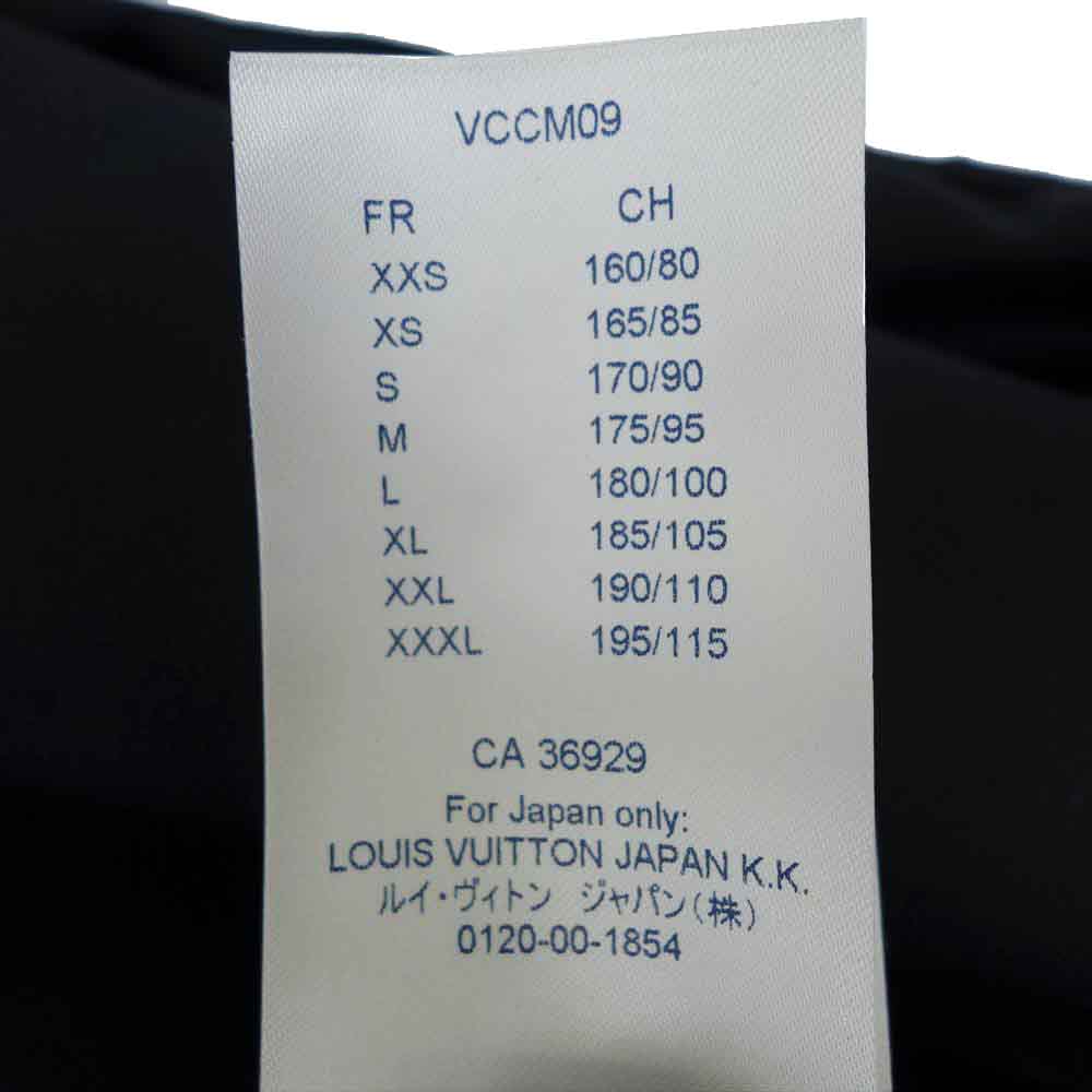 LOUIS VUITTON ルイ・ヴィトン 20AW HJY14W × NIGO ニゴー 国内正規品 LV ロゴ ナイロン ジップアップ パーカー ブラック系 L【美品】【中古】