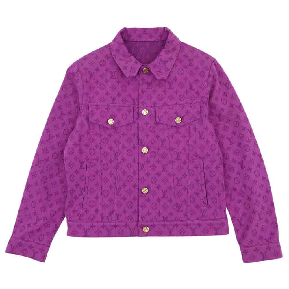 LOUIS VUITTON ルイ・ヴィトン 19AW 1A5P3K 国内正規品 Monogram Denim Jacket モノグラム デニム ジャケット パープル パープル系 46【美品】【中古】