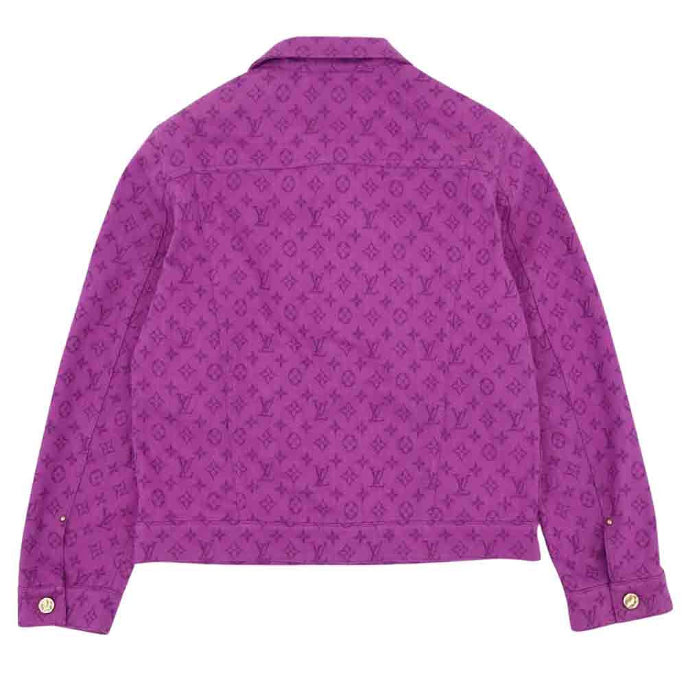 LOUIS VUITTON ルイ・ヴィトン 19AW 1A5P3K 国内正規品 Monogram Denim Jacket モノグラム デニム ジャケット パープル パープル系 46【美品】【中古】