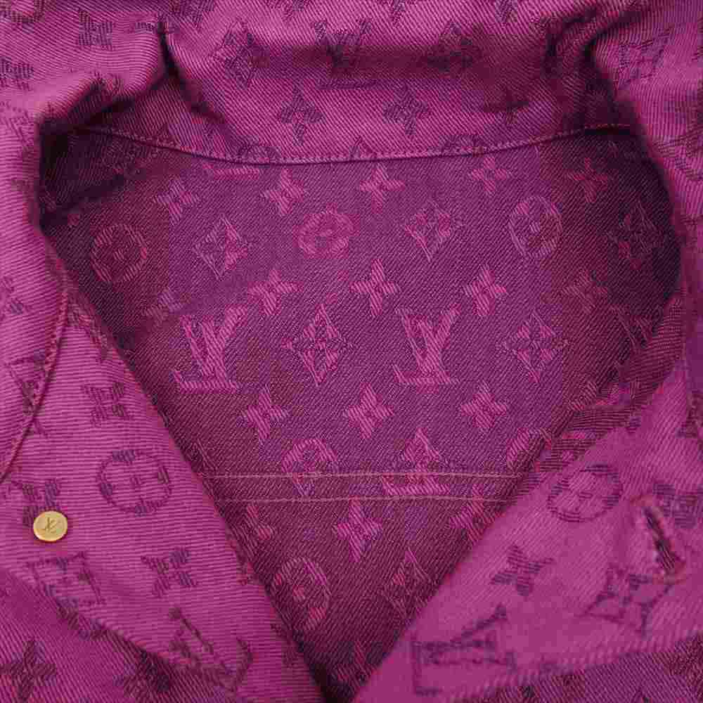LOUIS VUITTON ルイ・ヴィトン 19AW 1A5P3K 国内正規品 Monogram Denim Jacket モノグラム デニム ジャケット パープル パープル系 46【美品】【中古】