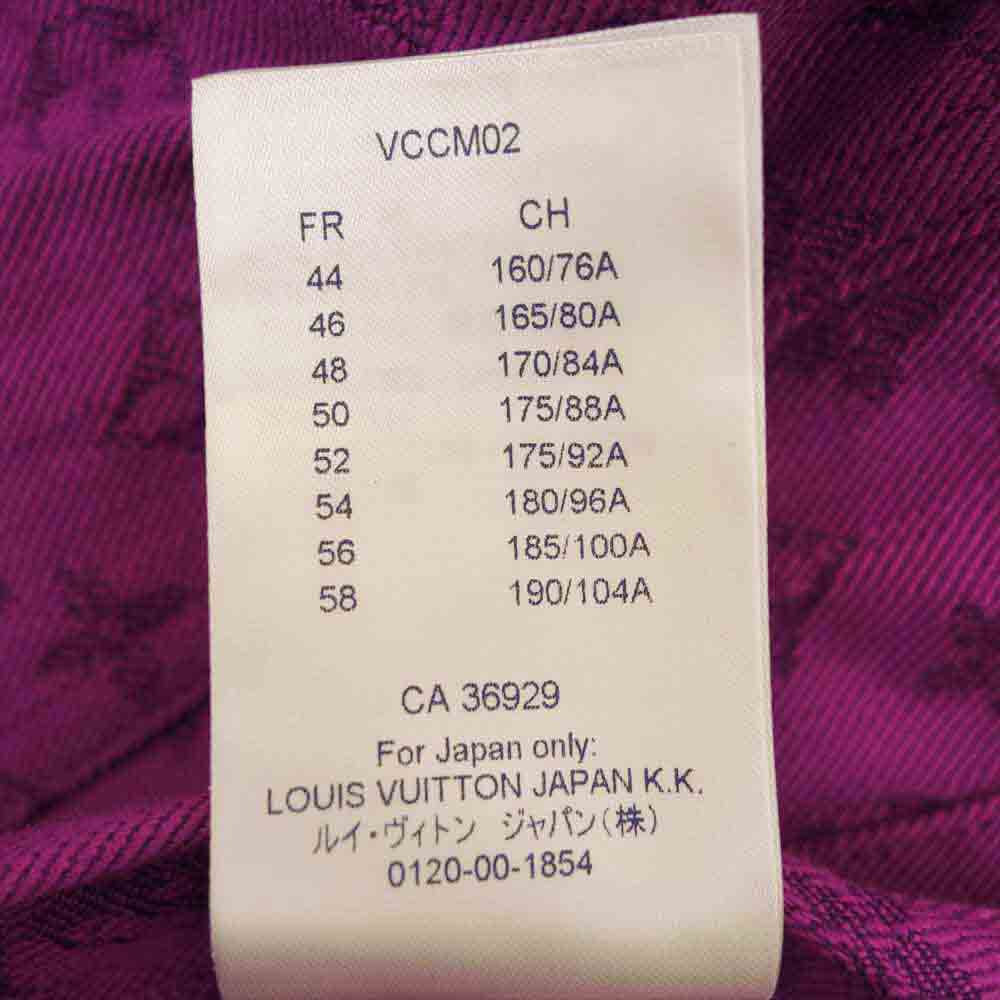 LOUIS VUITTON ルイ・ヴィトン 19AW 1A5P3K 国内正規品 Monogram Denim Jacket モノグラム デニム ジャケット パープル パープル系 46【美品】【中古】
