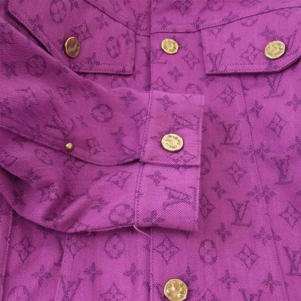 LOUIS VUITTON ルイ・ヴィトン 19AW 1A5P3K 国内正規品 Monogram Denim Jacket モノグラム デニム ジャケット パープル パープル系 46【美品】【中古】