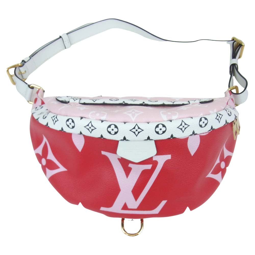 LOUIS VUITTON ルイ・ヴィトン M44575 モノグラム ジャイアント バムバッグ ヒップバッグ ウエストバッグ レッド マルチカラー系【極上美品】【中古】