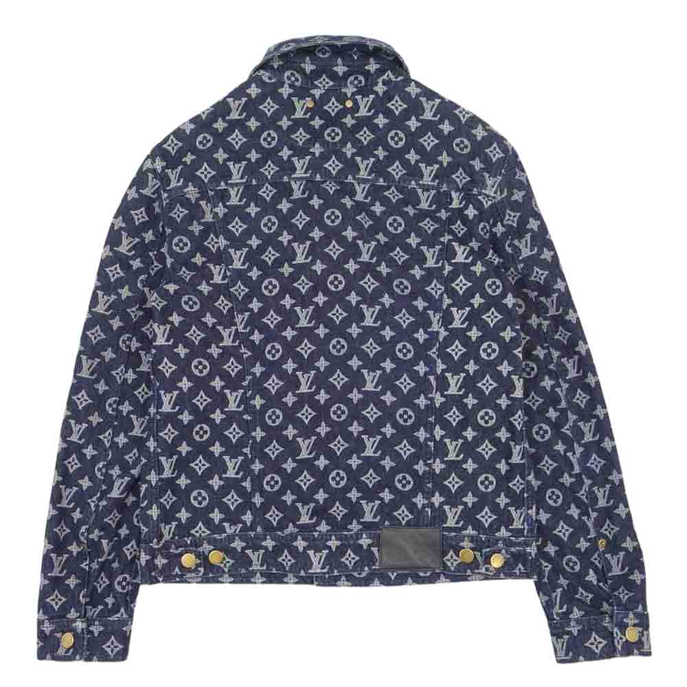 LOUIS VUITTON ルイ・ヴィトン 18AW 1A46VA POP UP STORE 限定 モノグラム デニム ジャケット インディゴブルー系 46【中古】