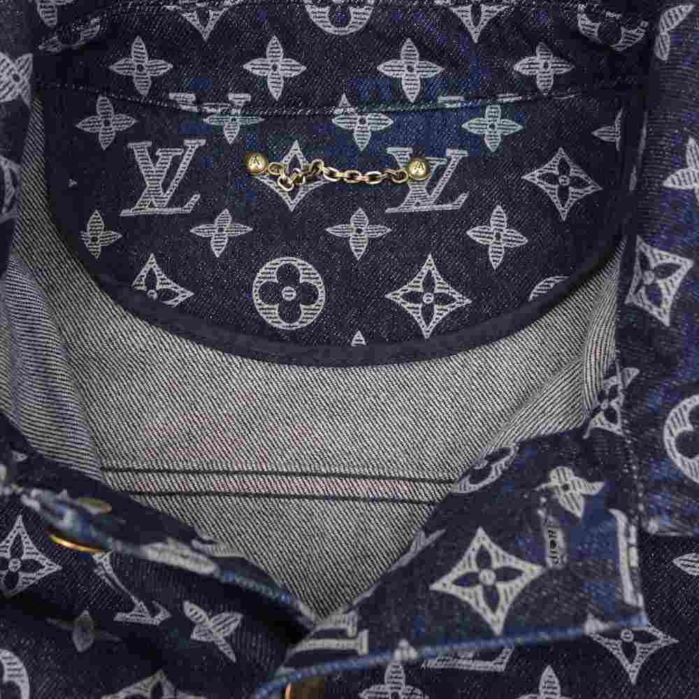 LOUIS VUITTON ルイ・ヴィトン 18AW 1A46VA POP UP STORE 限定 モノグラム デニム ジャケット インディゴブルー系 46【中古】