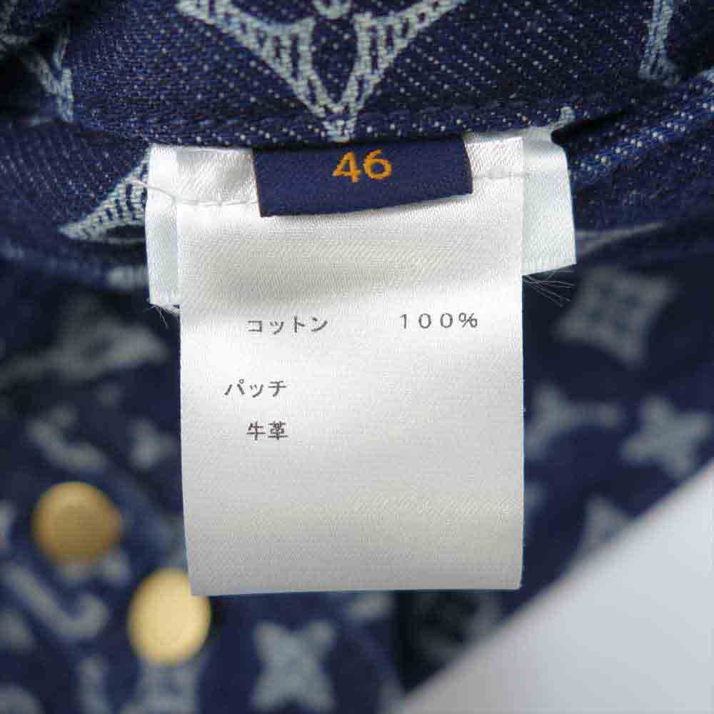 LOUIS VUITTON ルイ・ヴィトン 18AW 1A46VA POP UP STORE 限定 モノグラム デニム ジャケット インディゴブルー系 46【中古】