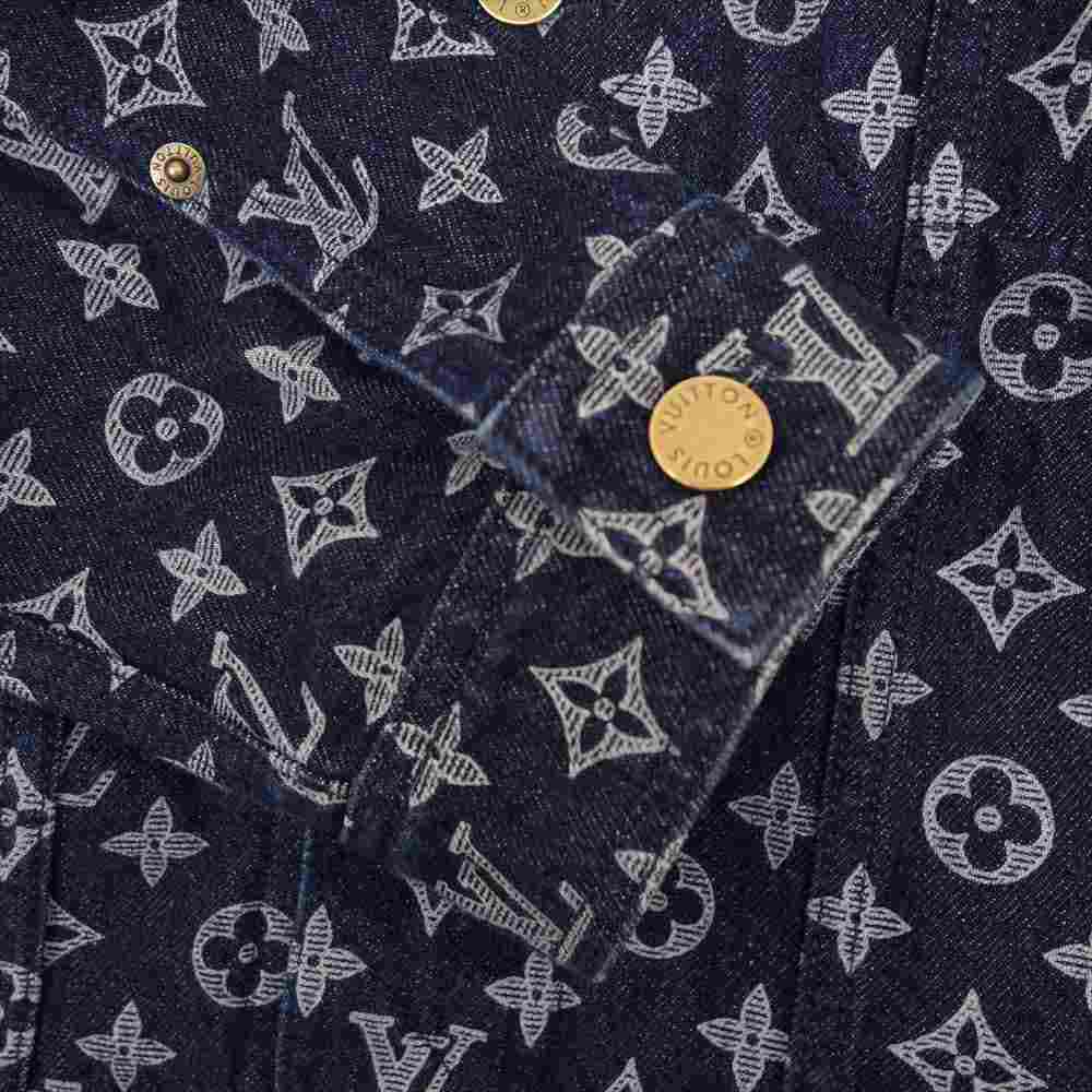 LOUIS VUITTON ルイ・ヴィトン 18AW 1A46VA POP UP STORE 限定 モノグラム デニム ジャケット インディゴブルー系 46【中古】