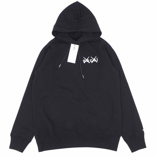 Sacai サカイ 21-0283S KAWS カウズ Embroidery Hoodie エンブロイダリー フーディー パーカー ブラック系 2【新古品】【未使用】【中古】