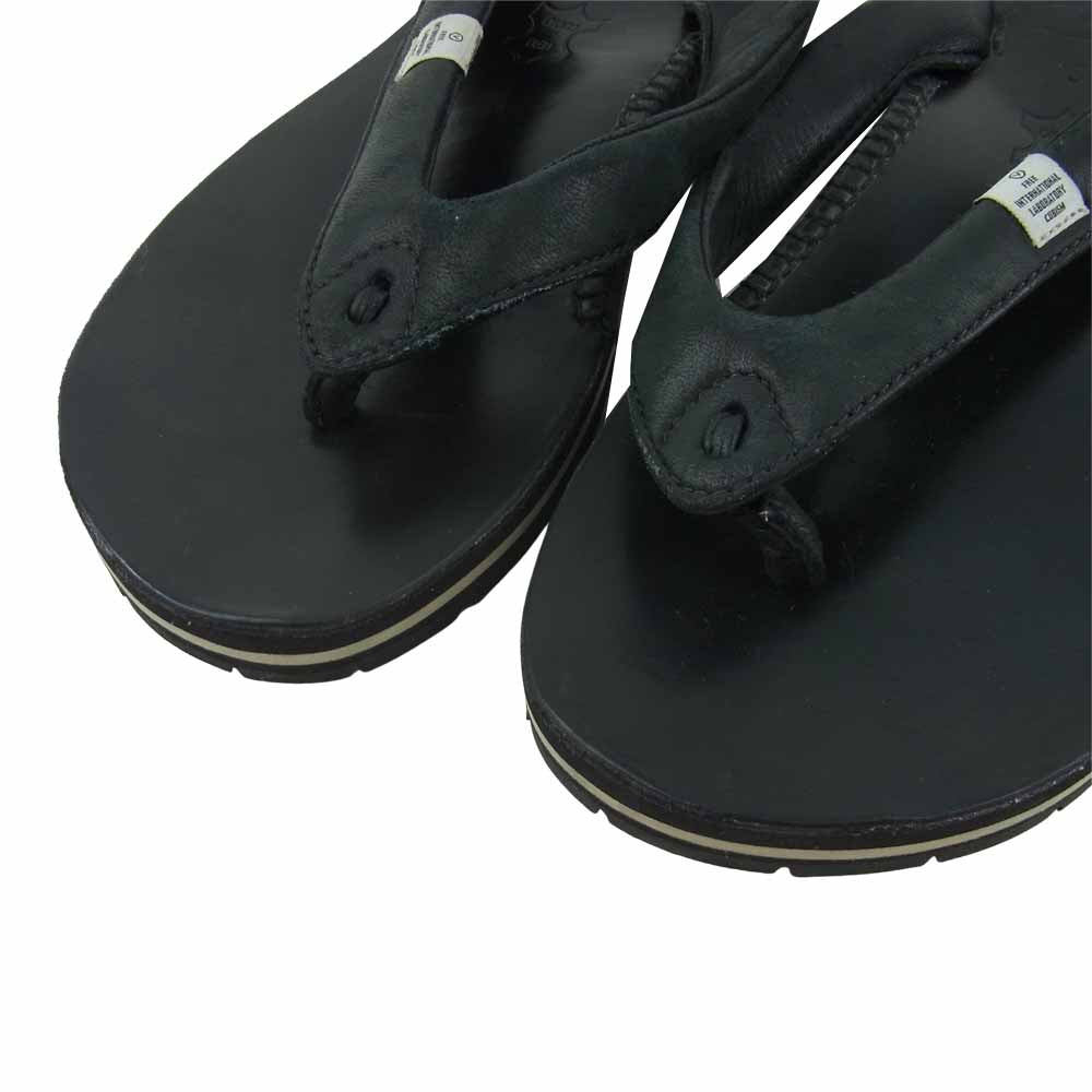 VISVIM ビズビム 09SS lama sandal ラマ レザー サンダル ブラック系 S【中古】