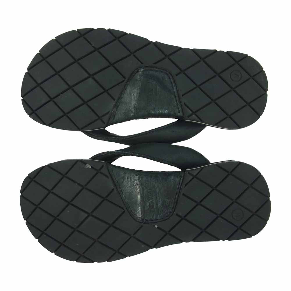 VISVIM ビズビム 09SS lama sandal ラマ レザー サンダル ブラック系 S【中古】