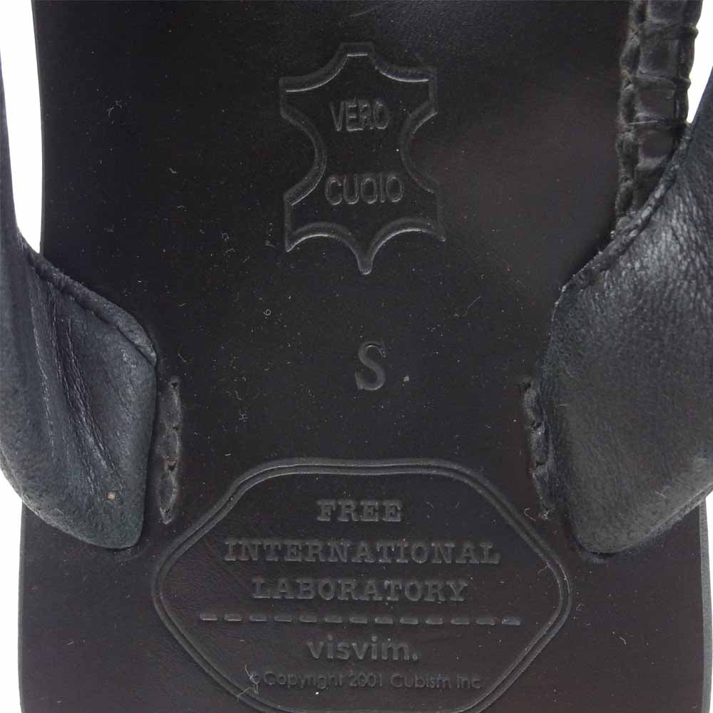 VISVIM ビズビム 09SS lama sandal ラマ レザー サンダル ブラック系 S【中古】
