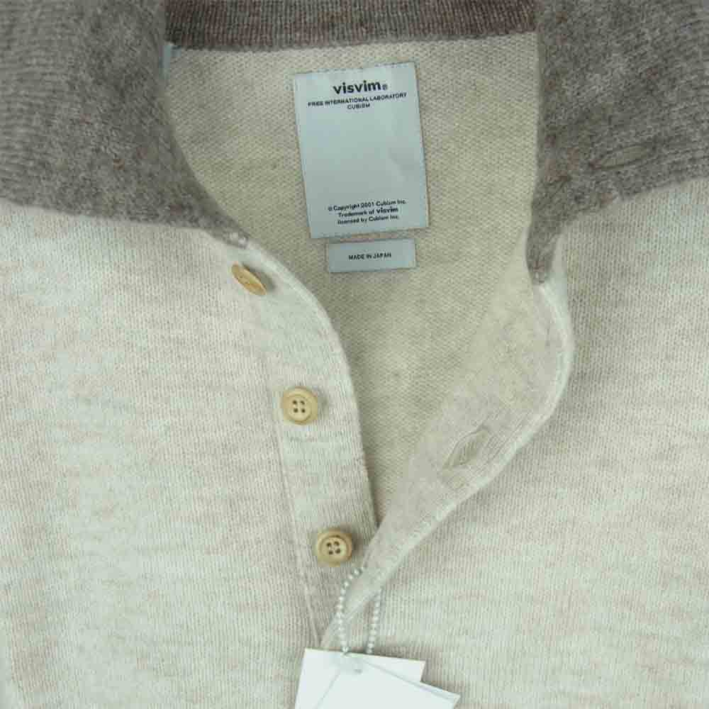 VISVIM ビズビム 114205012006 ECHO KNIT SWEATER 1 プルオーバー ニット ウール 日本製 ベージュ系 グレイッシュブラウン系 1【中古】