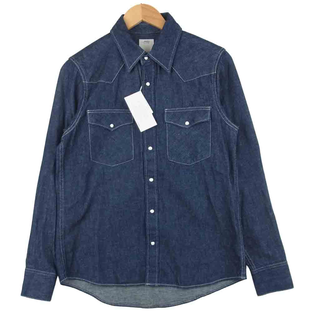 VISVIM ビズビム 17SS 117105007001 SOCIAL SCULPTURE SHIRT デニム ウエスタン 長袖 シャツ インディゴブルー系 1【極上美品】【中古】