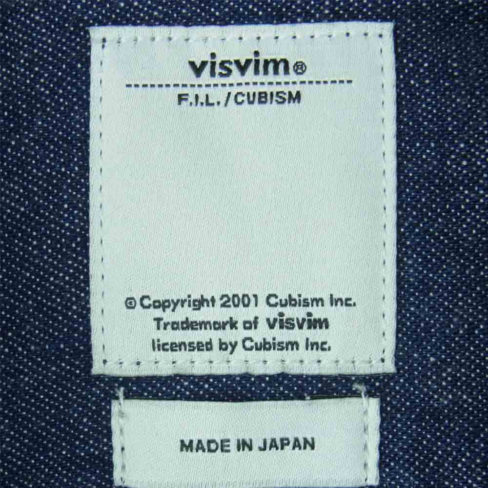 VISVIM ビズビム 17SS 117105007001 SOCIAL SCULPTURE SHIRT デニム ウエスタン 長袖 シャツ インディゴブルー系 1【極上美品】【中古】