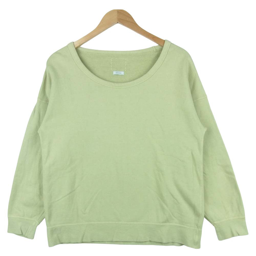 VISVIM ビズビム 17SS 0117105010015 JUMBO CREW SWEAT L/S VEGGIE DYE ジャンボ クルーネック スウェット ライトグリーン系 1【中古】