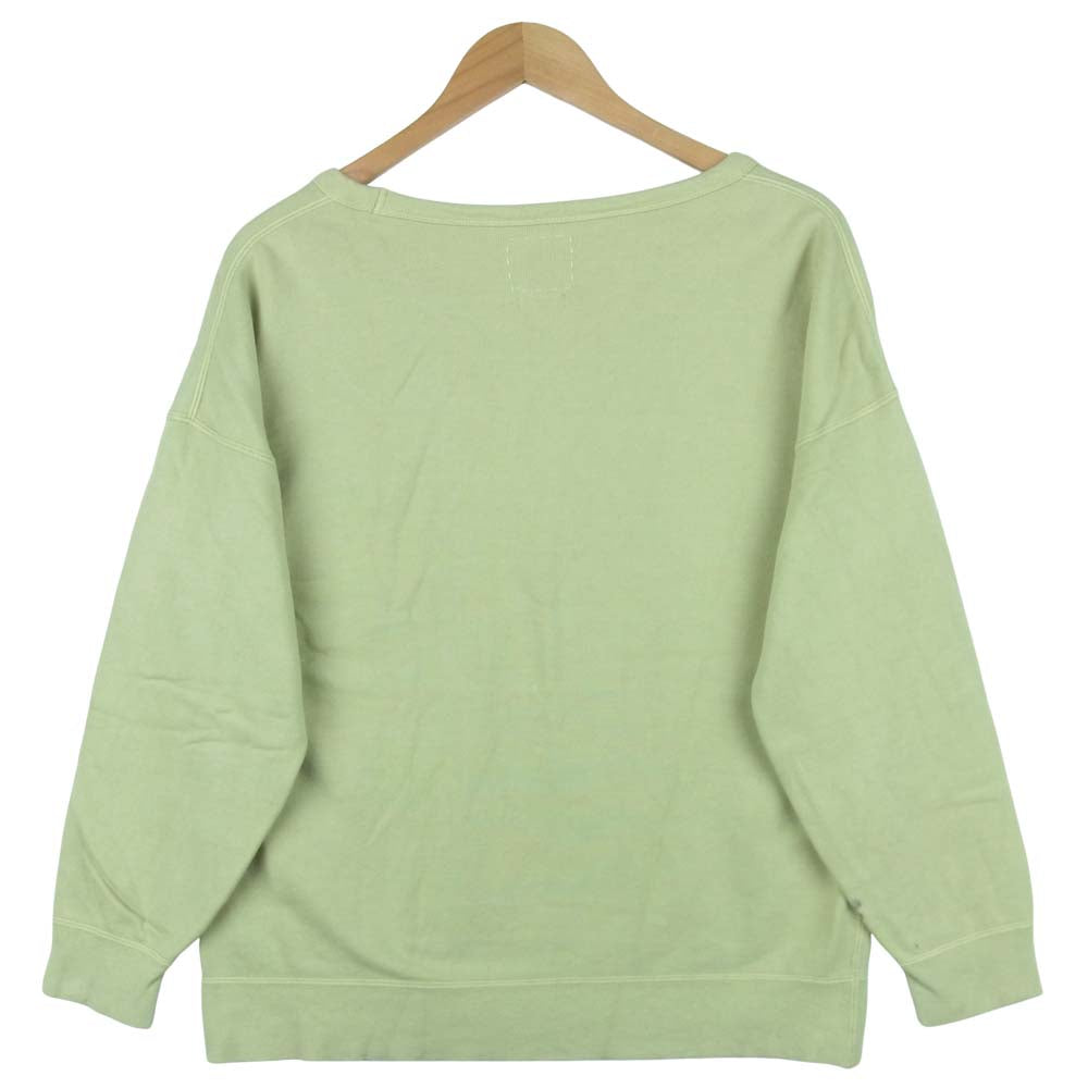 VISVIM ビズビム 17SS 0117105010015 JUMBO CREW SWEAT L/S VEGGIE DYE ジャンボ クルーネック スウェット ライトグリーン系 1【中古】