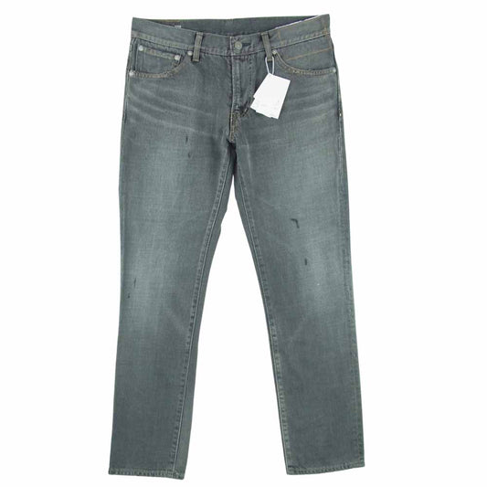 VISVIM ビズビム 116205005028 SOCIAL SCULPTURE 04 BLACK DAMAGED-5 テーパード ダメージ デニム パンツ グレー系 W32 L30【新古品】【未使用】【中古】