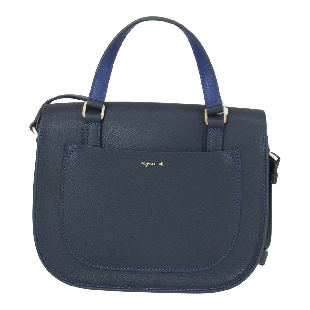 agnes b. アニエスベー PAS13-05 VOYAGE FEMME 2WAY ボヤージュ ショルダー バッグ ネイビー系【新古品】【未使用】【中古】