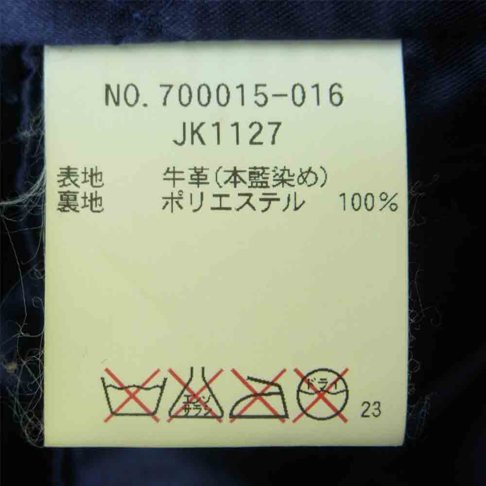 BLUE BLUE ブルーブルー 700015-016 JK1127 COW LEATHER カウレザー ダブルライダース ジャケット ブルー系 2【中古】
