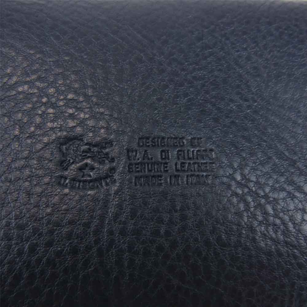 IL BISONTE イルビゾンテ 5452305190 レザー ステーショナリー ペンケース ダークネイビー系【中古】
