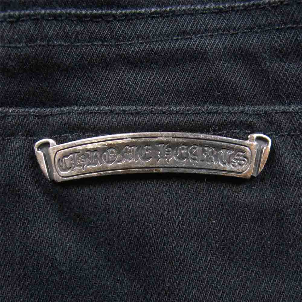 CHROME HEARTS クロムハーツ（原本無） フレアニー デニム パンツ コットン ブラック系 31R【中古】