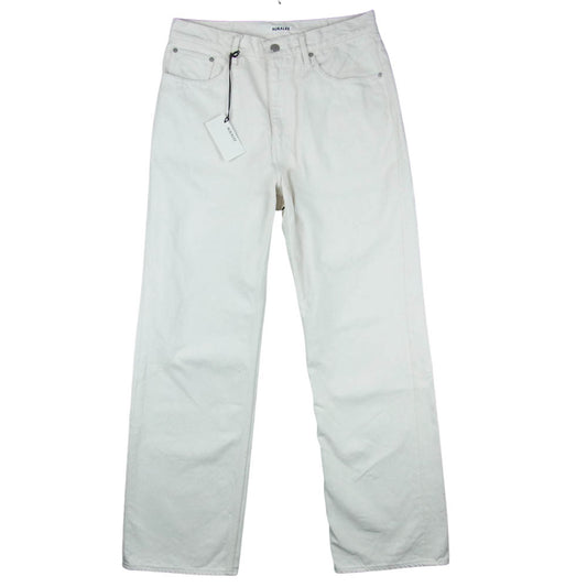 AURALEE オーラリー A00P01DM HARD TWIST DENIM 5P PANTS デニム パンツ コットン オフホワイト系 34【中古】