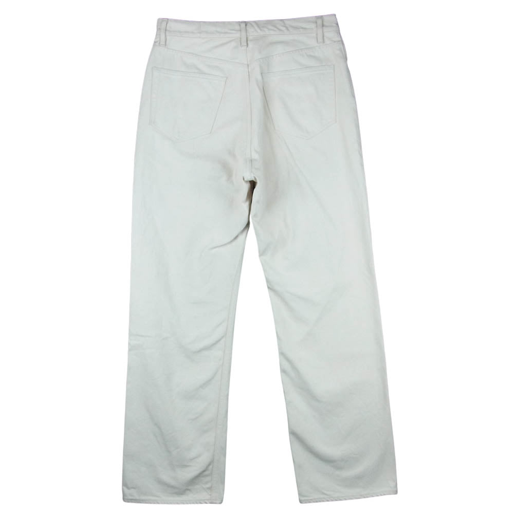 AURALEE オーラリー A00P01DM HARD TWIST DENIM 5P PANTS デニム パンツ コットン オフホワイト系 34【中古】
